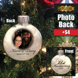 Personalized 75th Anniversary Glass Ornament