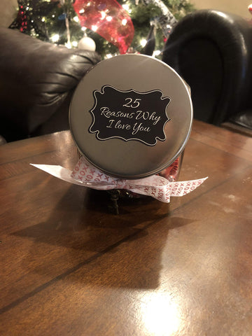 Personalized 25 Reasons Why I Love You Jar