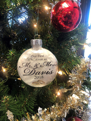Personalized Our First Christmas as Mr. and Mrs. Ornament