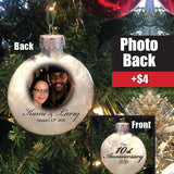 Personalized 10th Anniversary Glass Ornament