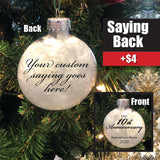 Personalized 10th Anniversary Glass Ornament