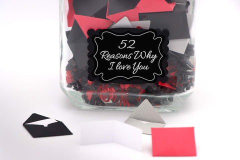Personalized 52 Reasons Why I Love You Jar